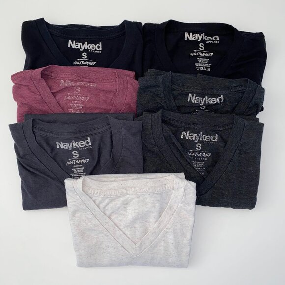 Nayked Apparel Bundle of 7 Shirts Mens Small - Picture 1 of 6